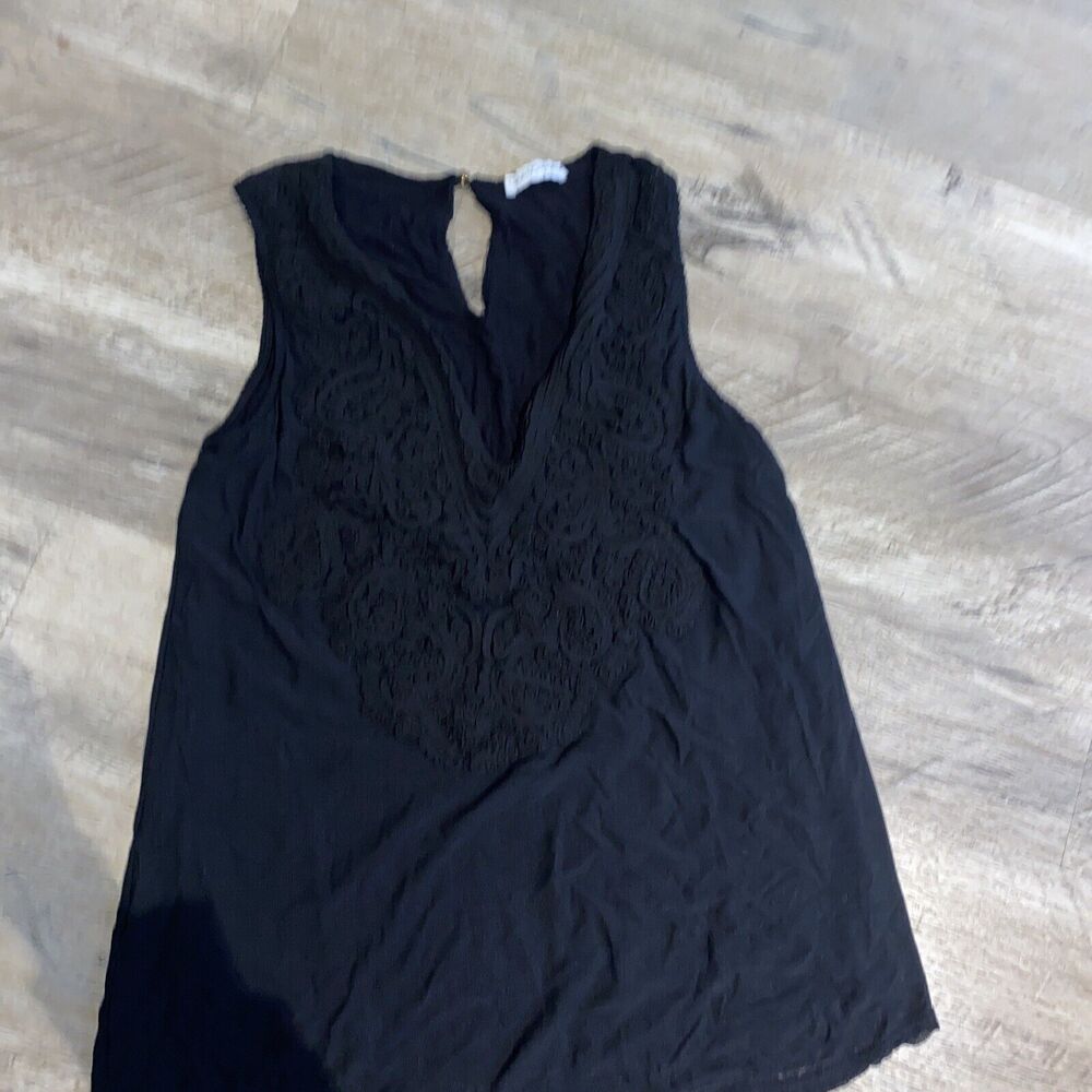 Montagne Black Embroidered Blouse XS